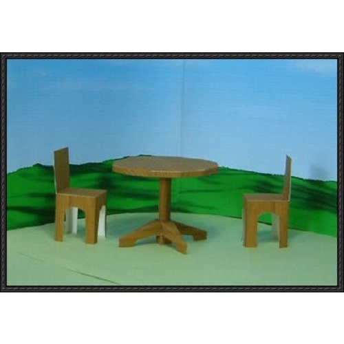 meja makan Papercraft