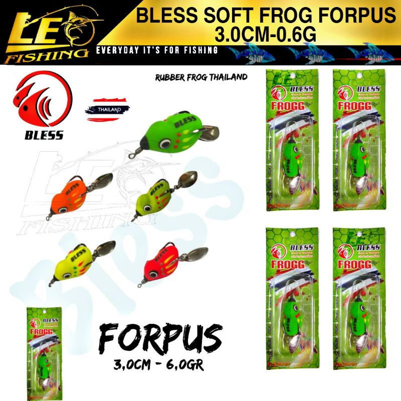 UMPAN PANCING SOFT FROG 3.0CM 6GRAM BLESS FORPUS UMPAN IKAN CHANA IKAN GABUS IKAN TOMAN