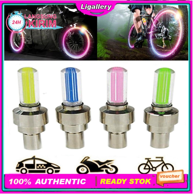 [2 Pcs / Bungkus] Tutup Pentil Led / Lampu Sepeda / Tutup Pentil / Lampu Roda Sepeda / Lampu