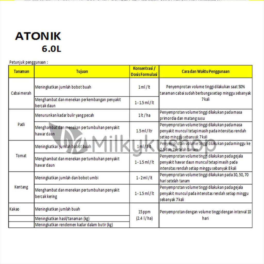 ATONIK 6.0 L 250 ML PUPUK CAIR HORMON ZPT ZAT PENGATUR TUMBUH