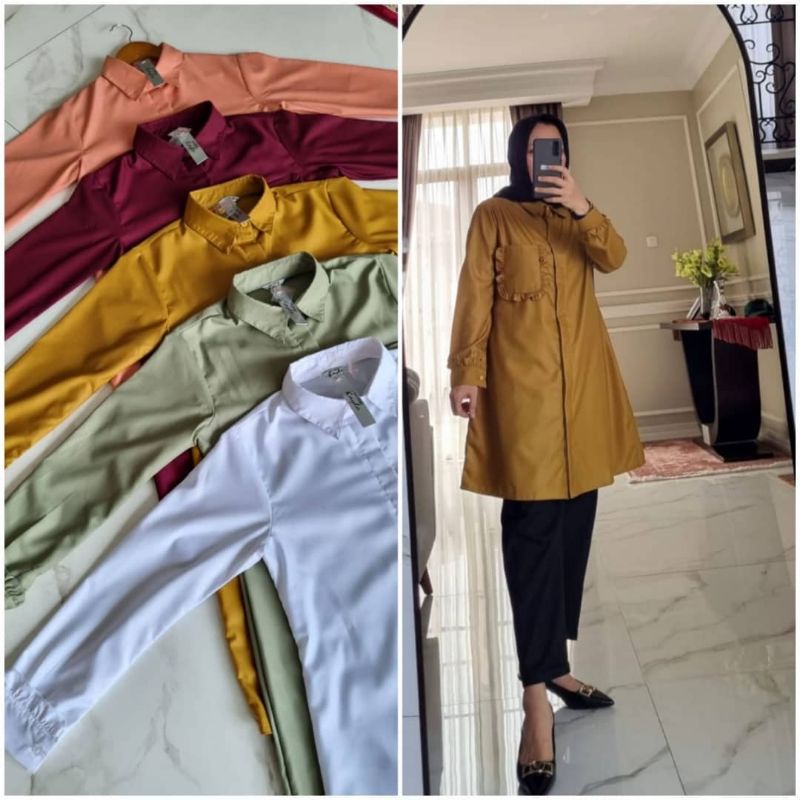 Kemeja Tunik Katun Ima tuyobo ori By Edness Kayla