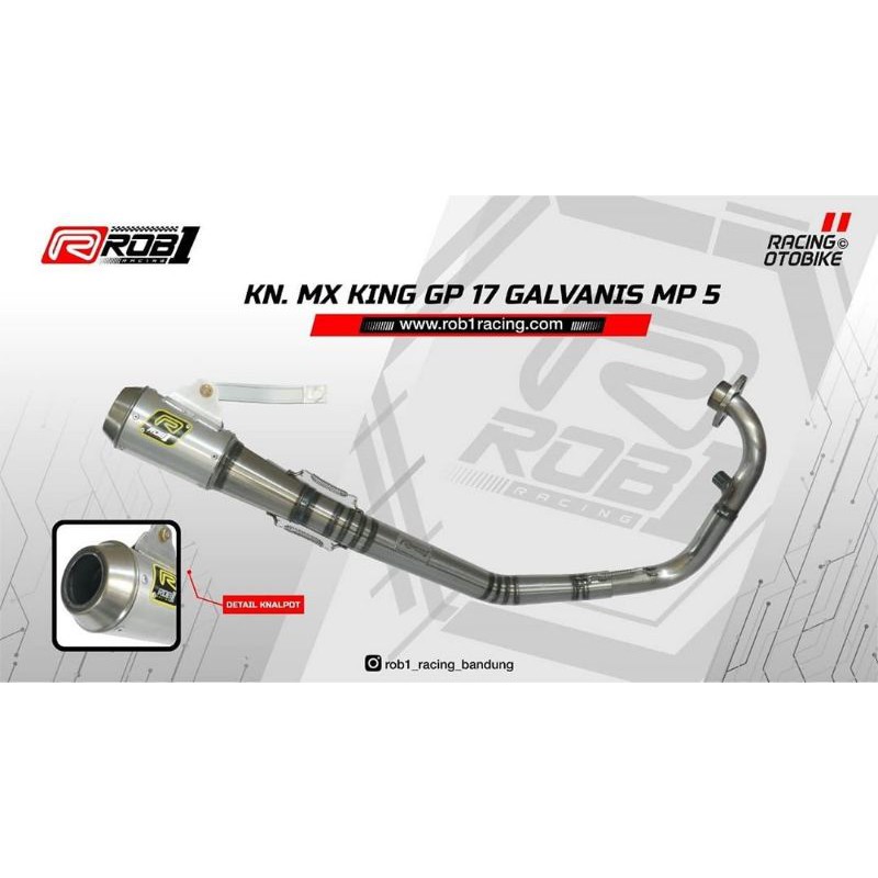Knalpot Rob1 Mx king 150 gp17 Galvanis Mp5