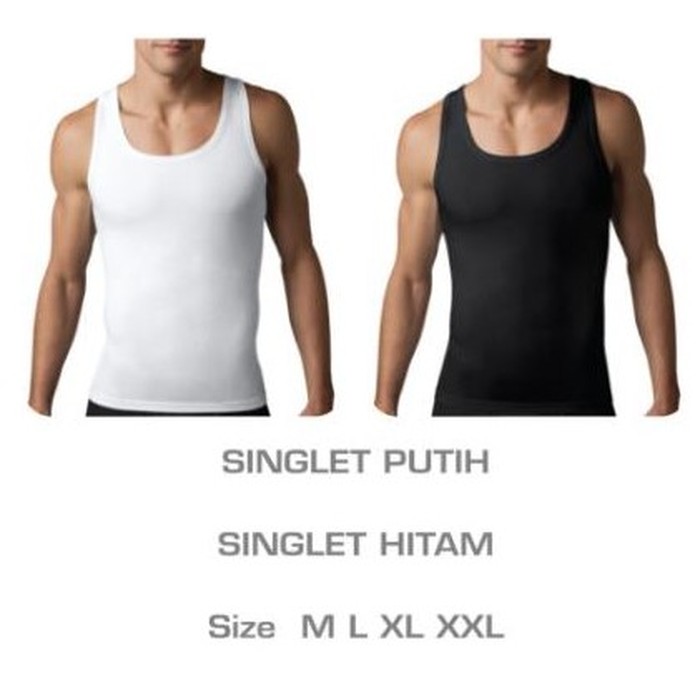 Kaos SINGLET KOTAK Pria Merk Kingsman HITAM|kaos dalam-HITAM |M - XXL Singlet