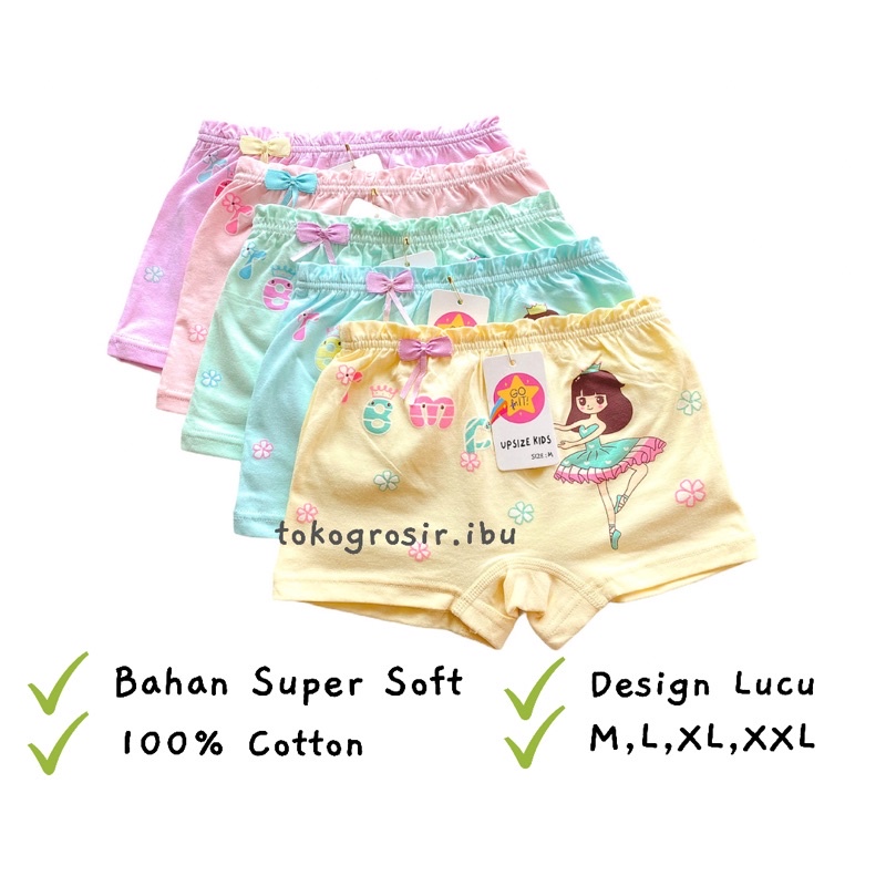 CD Celana Dalam Anak Perempuan Cewek Remaja ABG Kancut Celana Dalam Boxer Anak Perempuan Princess