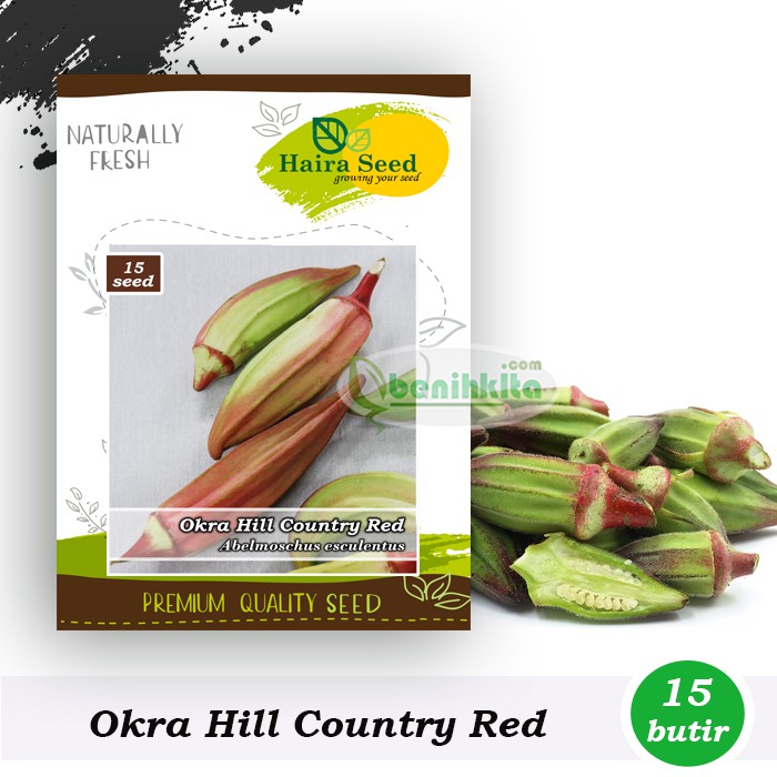 Benih-Bibit Okra Merah Hill Country (Haira Seed)