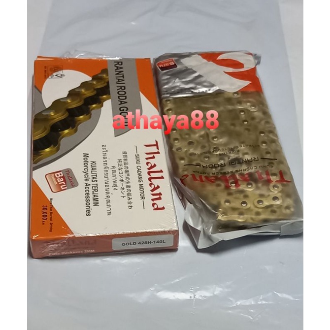 RANTE RANTAI RODA RANTE EMAS GOLD 428H 110L,120L,128L,140L GOLD