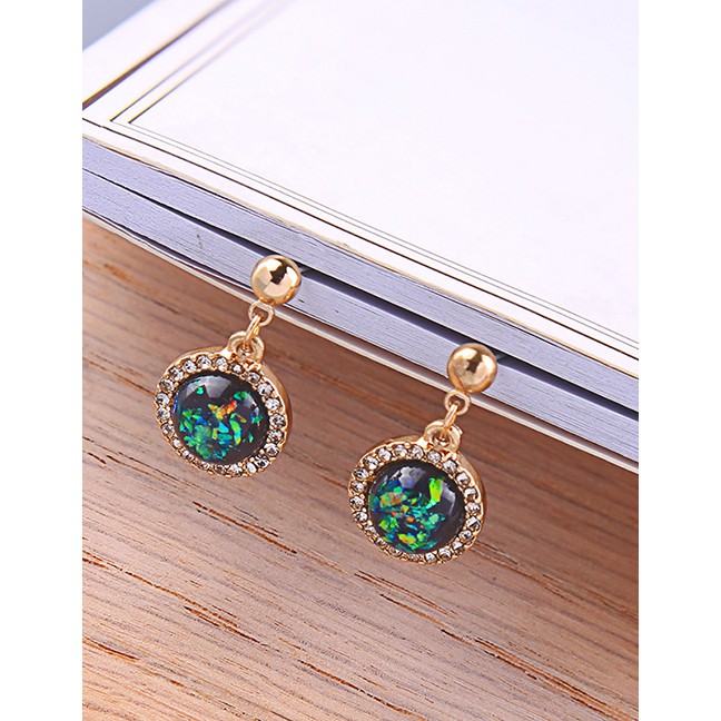 LRC Anting Tusuk Fashion Alloy Ring Diamond Ball Stud Earrings F92071