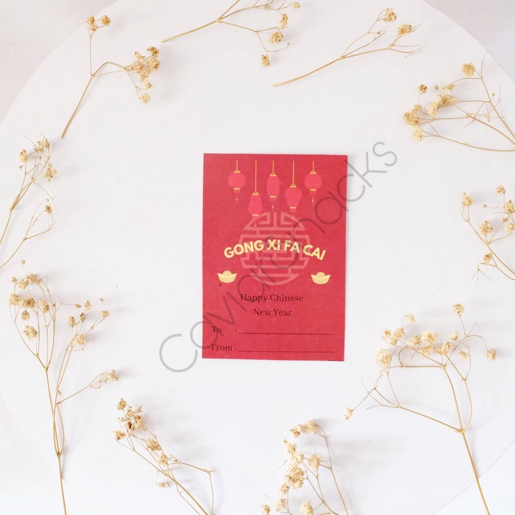 KARTU UCAPAN KARTU HAMPERS KARTU SOUVENIR GREETING CARD GIFT CARD IMLEK CNY CHINESE NEW YEAR CARD