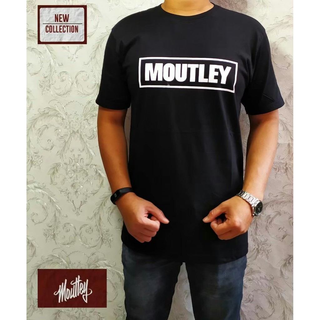 Kaos Moutley premium gaul kekinian T-shirt pria fashion baju murah distro bandung