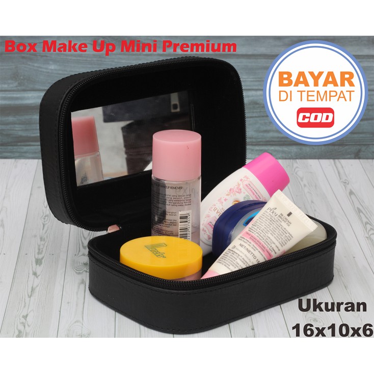 Box Make Up / Kotak Make Up Beauty Case / Tempat Make Up Mini Premium - Hitam