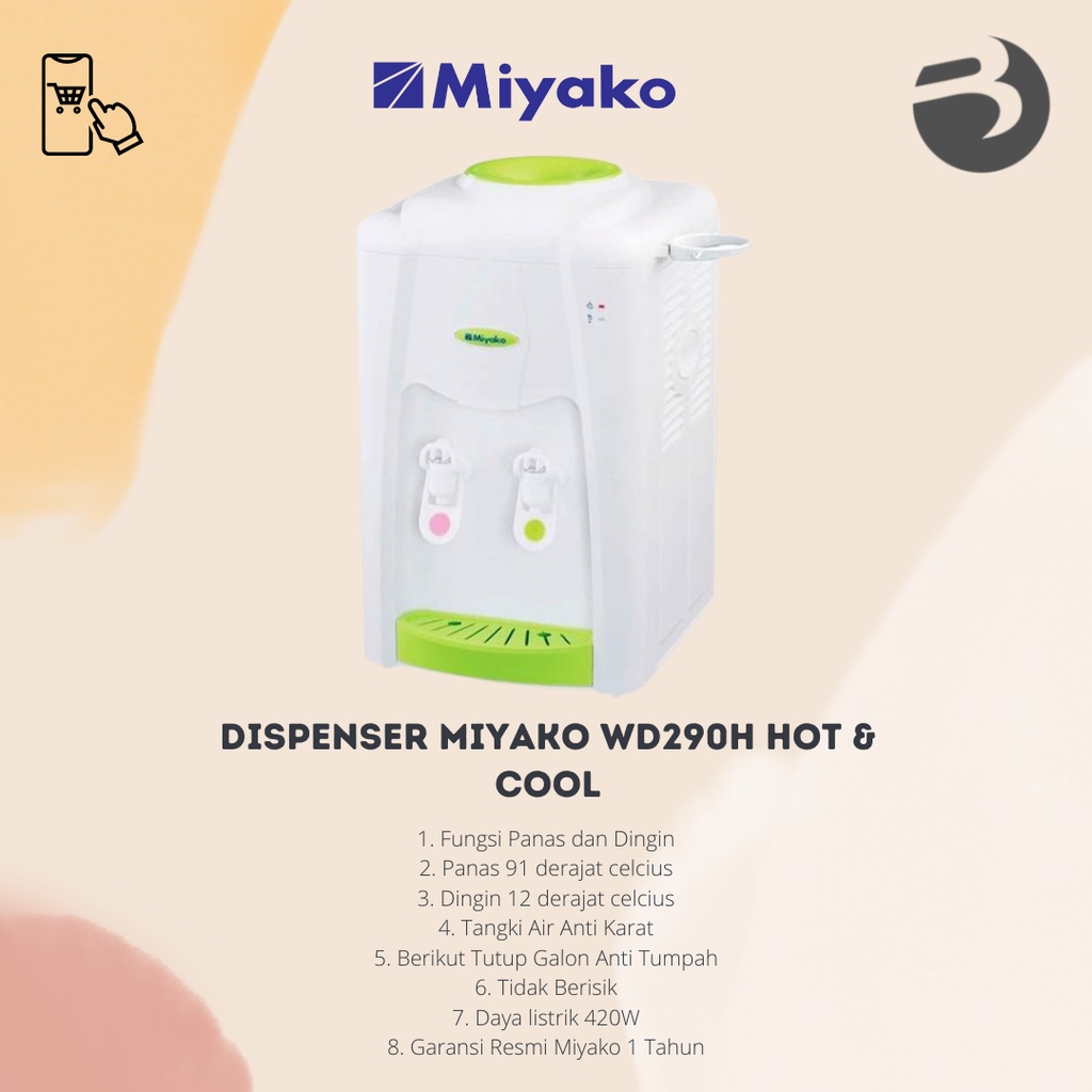 DISPENSER MIYAKO WD289H / WD290H  Hot &amp; Cool