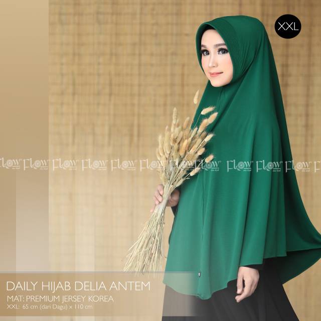 (ORIGINAL FLOW){SZ XXL} Hijab instan DELIA ANTEM