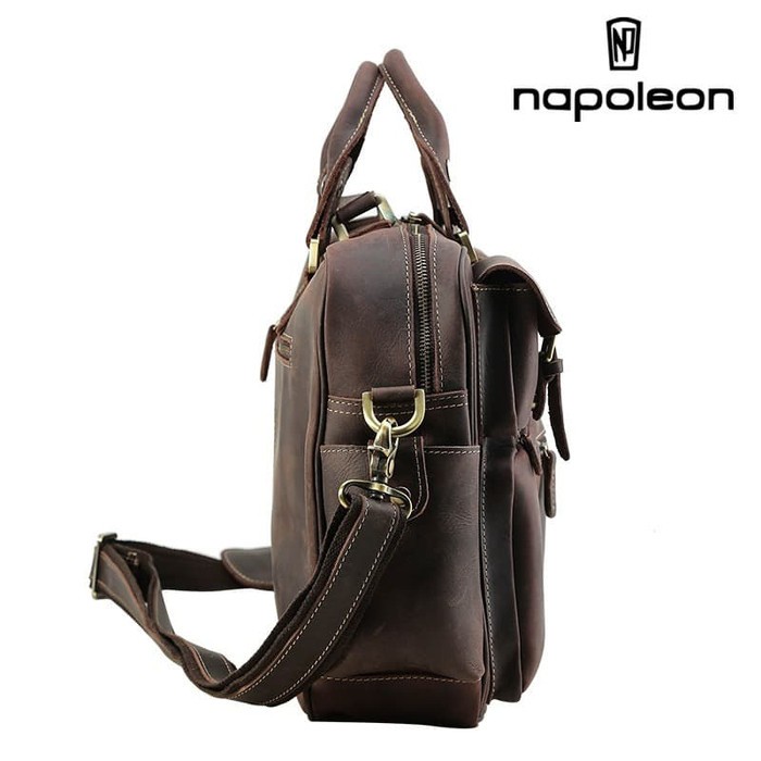 Tas Selempang Kulit Asli Crazy Horse Leather- ALPEN COFFEE By Napoleon