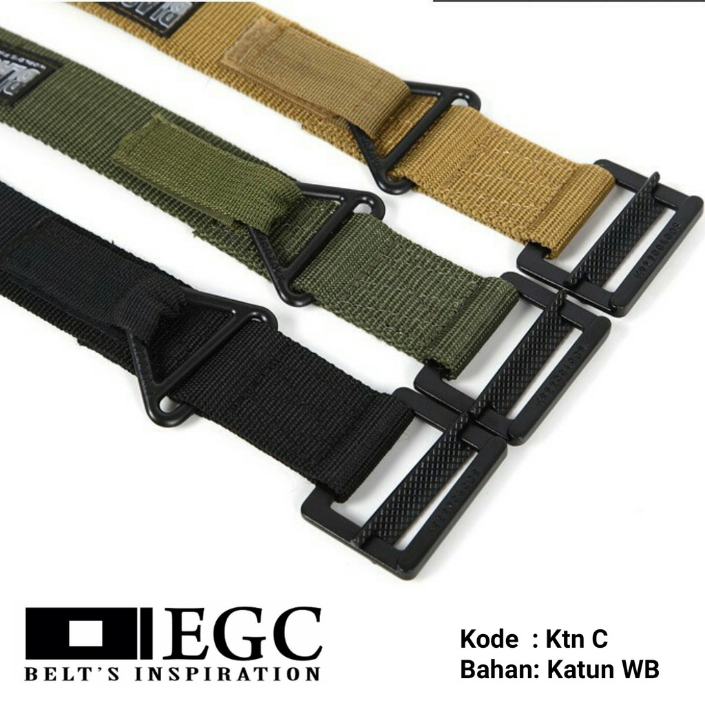 Ikat Pinggang Pria  Katun Gesper Sabuk Pria Cowo Impor Army Tactical Series Katun Cowok - KT-C