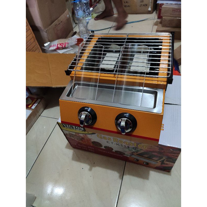 kompor panggangan sosis 2 tungku