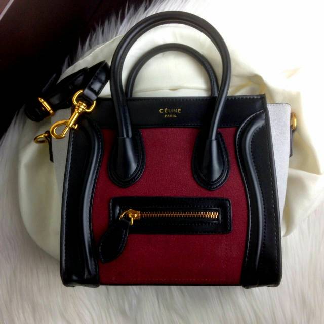 NEW MY CELINE... Ready Stock New Arrival CELINE Nano Luggage Colorblock SS18 Bag