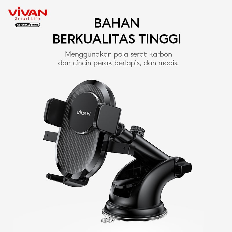 Vivan CHS12 Car Holder Dashboard &amp; Kaca Depan (New Model CHS05)