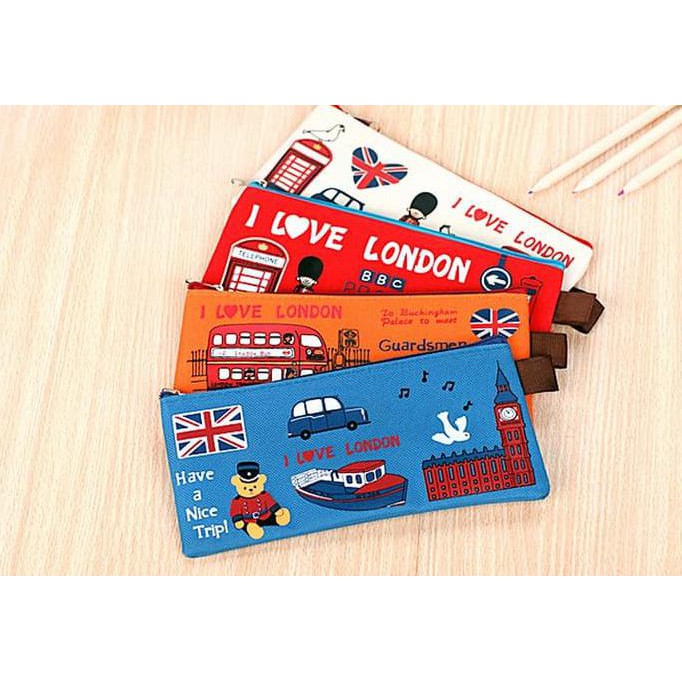 

Ready Stock Kak,,,Silahkan Order !!!! Keburu Habisss... Tempat Pensil I Love London / I Love London