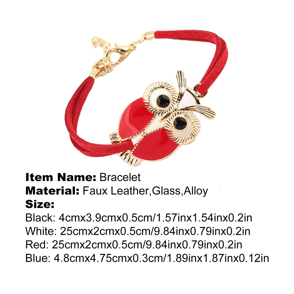 canaan Bracelet Retro Double Layer Owl Pendant Alloy Women Bracelet for Party