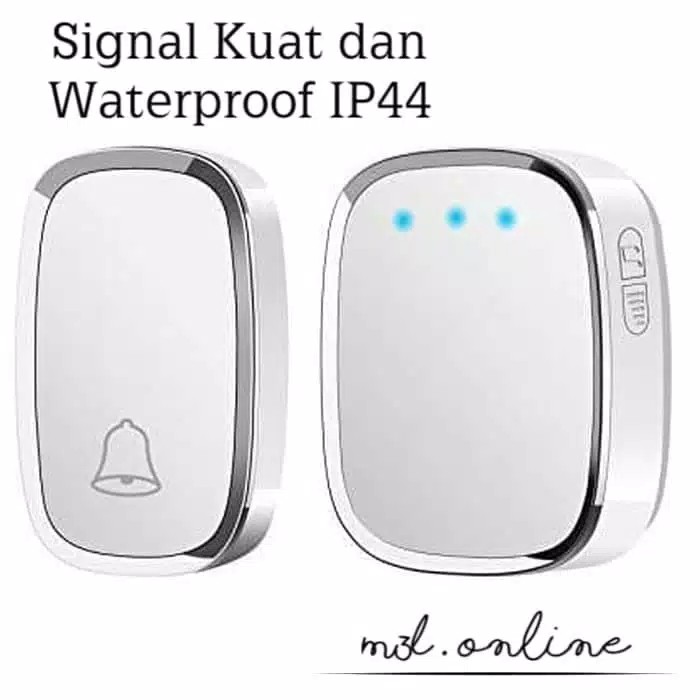 Bel Rumah Wireless Door Bell Waterproof Pintu 1 Receiver