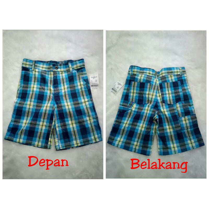 Celana Oshkosh Pendek Kotak - Kotak Size 5t