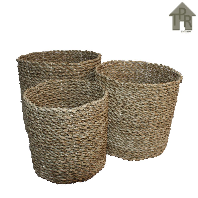 Cover Pot Seagrass Silinder Natural