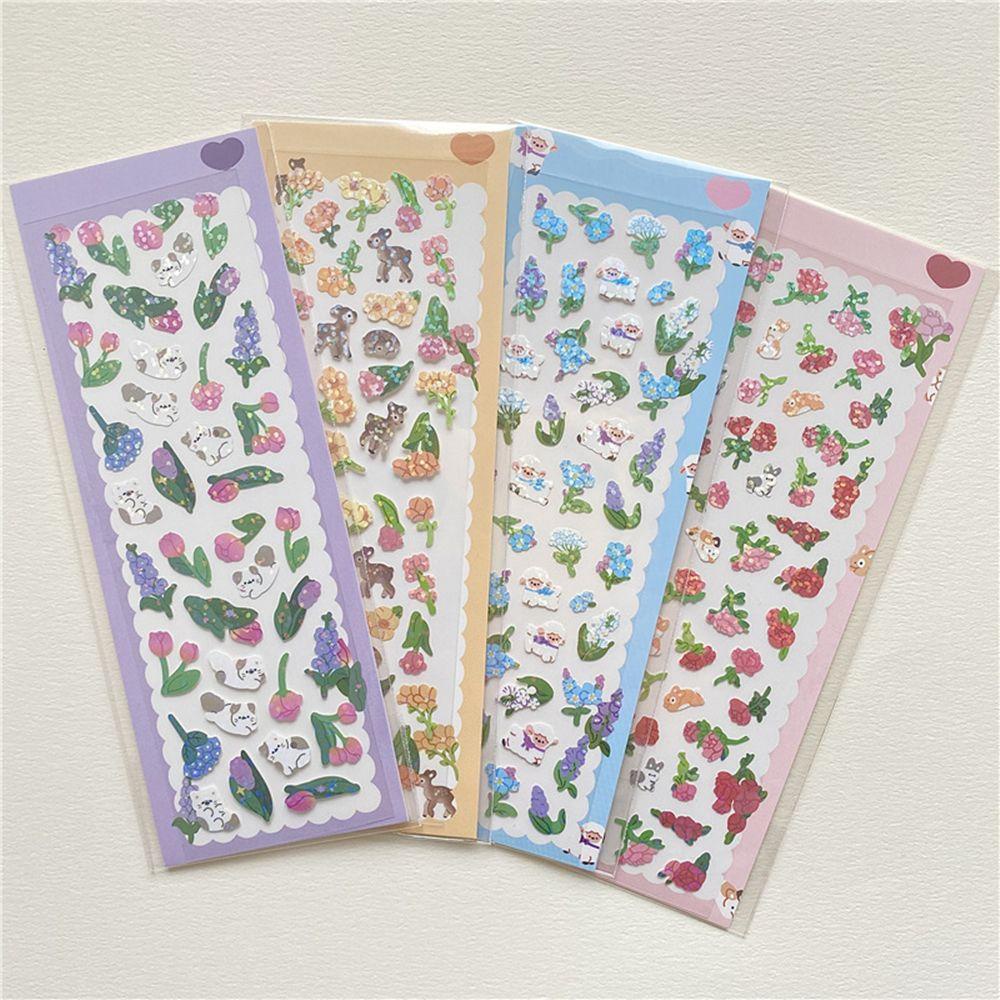 Solighter Stiker Korea Bunga DIY Rose Journal PET Scrapbooking