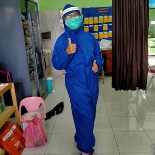  BAJU  APD  REUSEABLE SABLON HAZMAT SUIT DAPAT DICUCI 