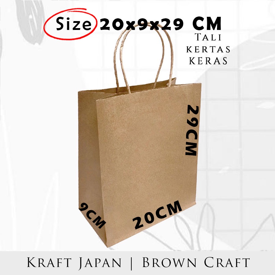 

Paper Bag Coklat Tali Twist / Kertas 20x9x29 CM / Paper Bag Kado Souvenir Wedding Packing Olshop / Papper Bag Kertas Murah