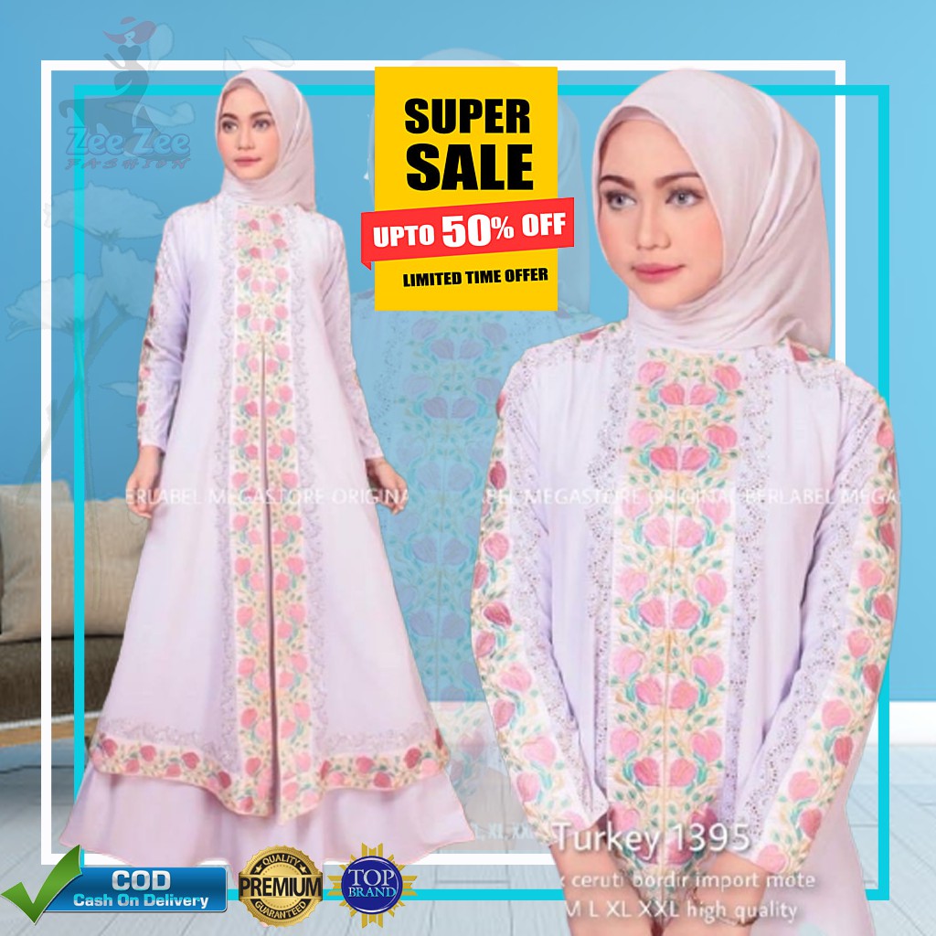 Gamis Abaya Putih Terbaru Abaya Turkey Hawa 154 Jubah Wanita Muslim Jersey Mix Ceruty Megastore Jumb