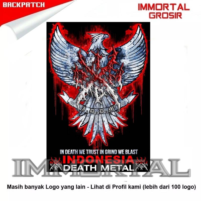 Backpatch Emblem Jumbo Besar IDDM Indonesia Death Metal