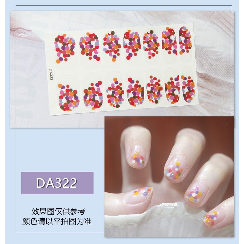 (COD) Nail Art 14pcs/set Stiker Kuku 3D Waterproof / Nail Stiker Kuku /Nail MALLSHOPING