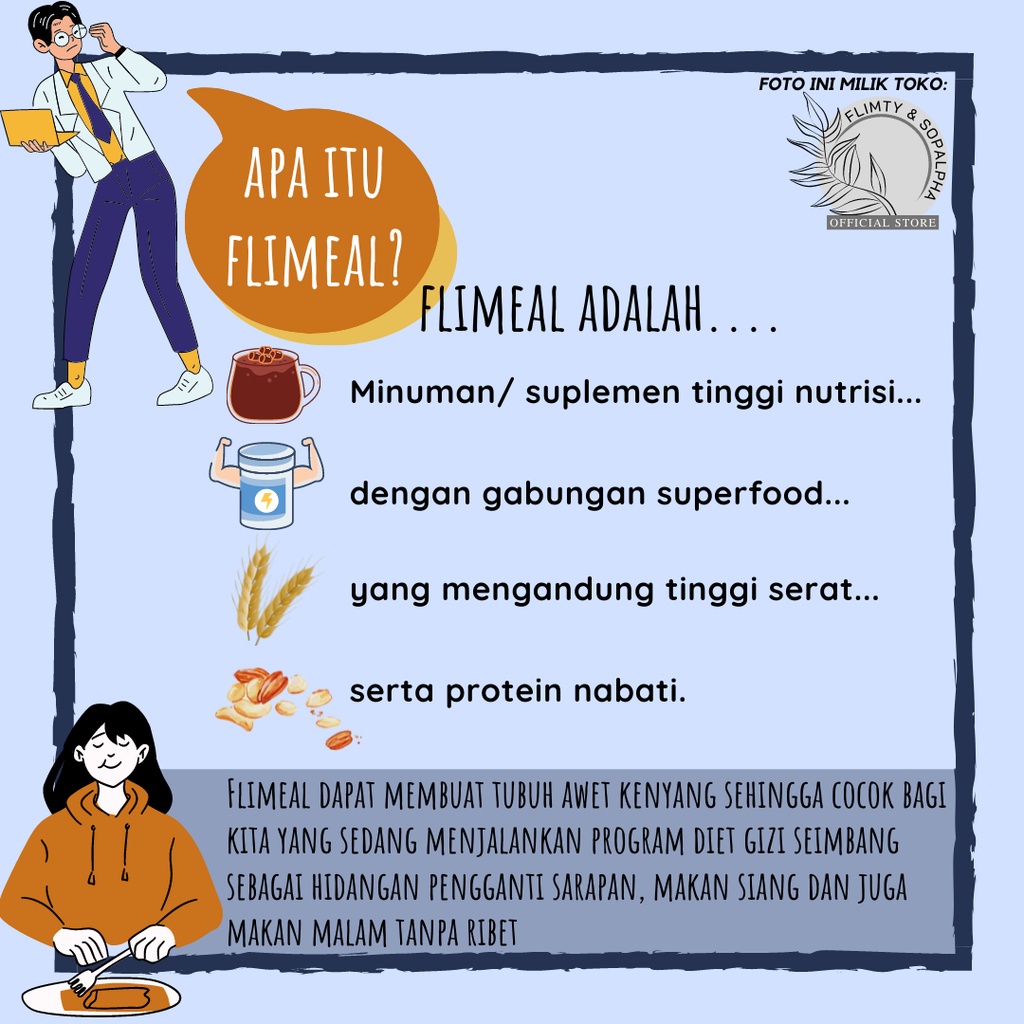 Flimeal Meal Replacement Rasa Coklat - 1 Box isi 12 sachet