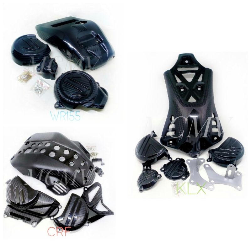 [READY STOCK] COVER PELINDUNG MESIN SRX CRF KLX BF WR / tutup mesin set cover engine crf klx bf wr 150 155