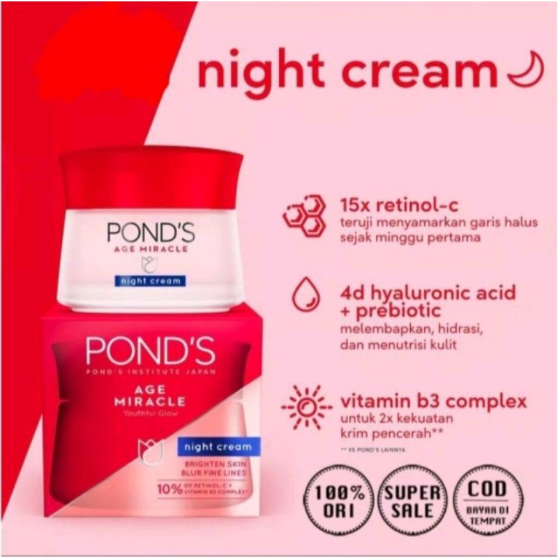 Pond's AGE MIRACLE 10gr DAY Cream &amp; Night Cream