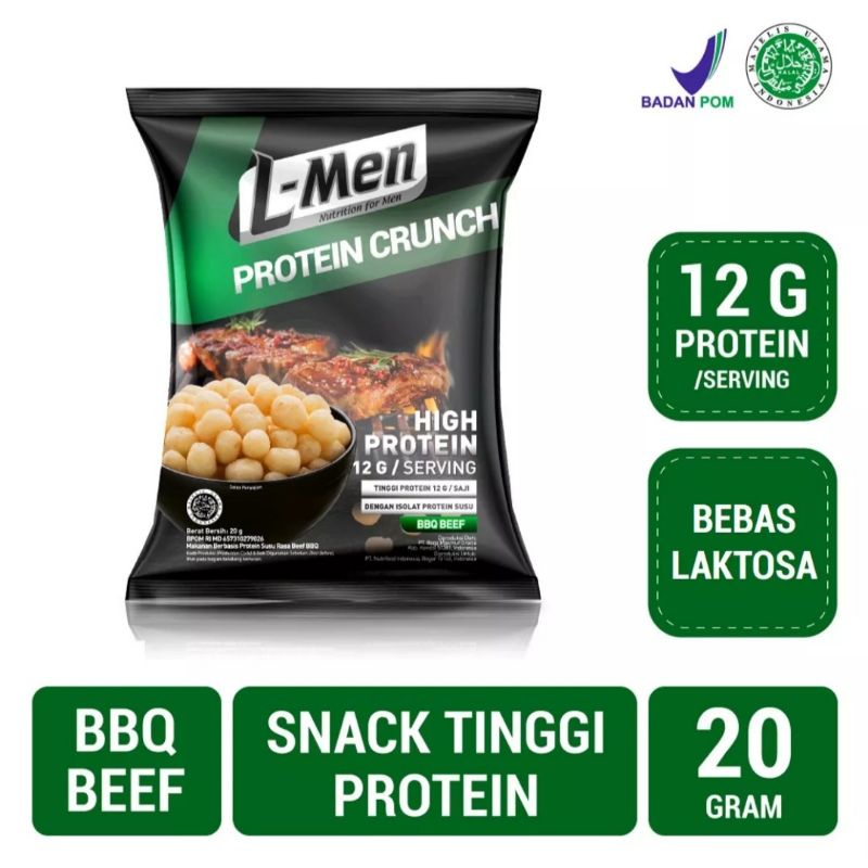L-men protein crunch BBQ beef 20gr