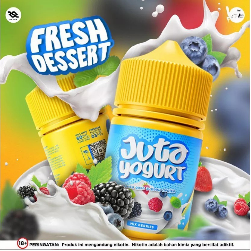 Jual Juta Yogurt Mix Berry Ml Freebase Original Liquid Vape Indonesia Shopee Indonesia