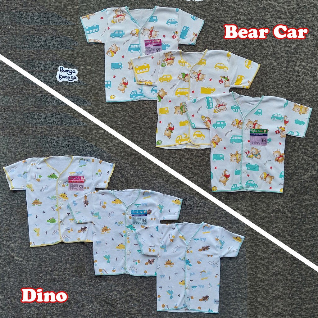 SNB05 Baju Bayi Pendek Newborn ELVIRA SNI-3