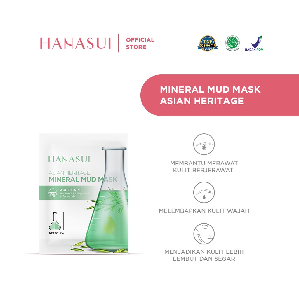 ⭐️ Beauty Expert ⭐️ HANASUI Mineral Mud Mask - Hanasui Mask - Japanese Flower Asian Heritage Korean Herbal 7g