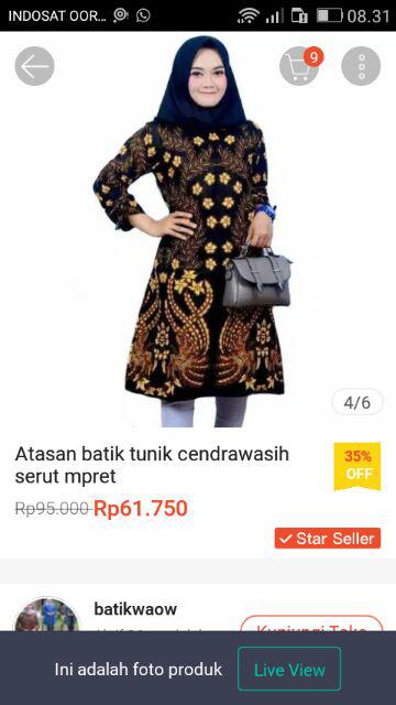 Atasan Batik Tunik Cendrawasih Serut Mpret