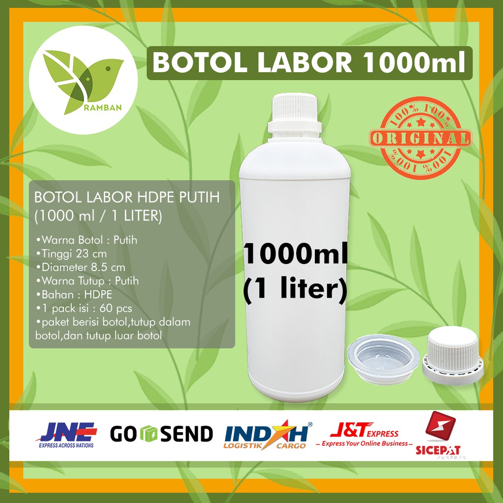 Botol Agro Hdpe Labor Solid 1000 Ml 1 L 1 Liter Shopee Indonesia