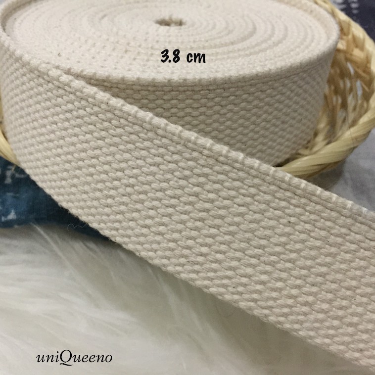 Webbing Katun 3.8 cm Broken White