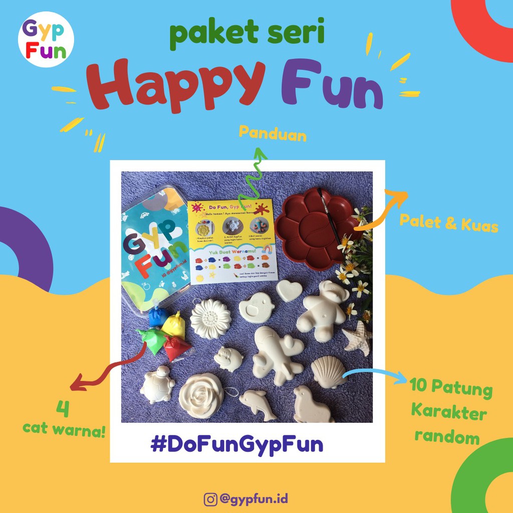 Mainan Edukasi Kreatif Melukis Mewarnai Patung Active Fun