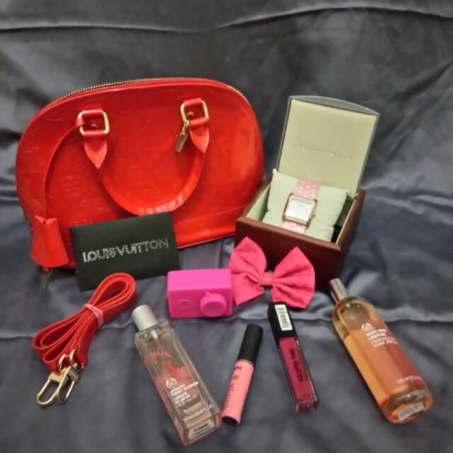 Tas LV ALMA PRELOVED MERAH 2X pakai