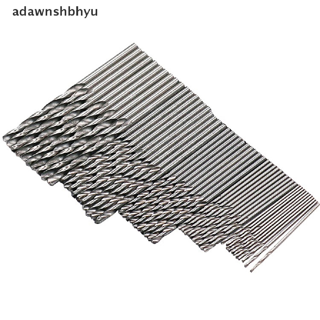 Adawnshbhyu 50Pcs HSS Mata Bor Berlian Baja Kecepatan Tinggi set Alat Dilapisi twist drill