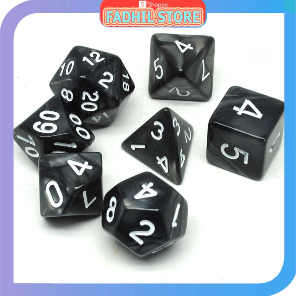 Dadu Polyhedral Bentuk D4 D6 D8 D10 D12 D20