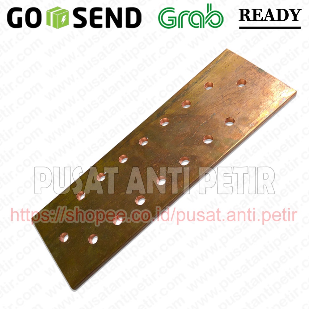 Jual Busbar Plat Tembaga 8x100x300 / Bus bar Panel listrik / Grounding