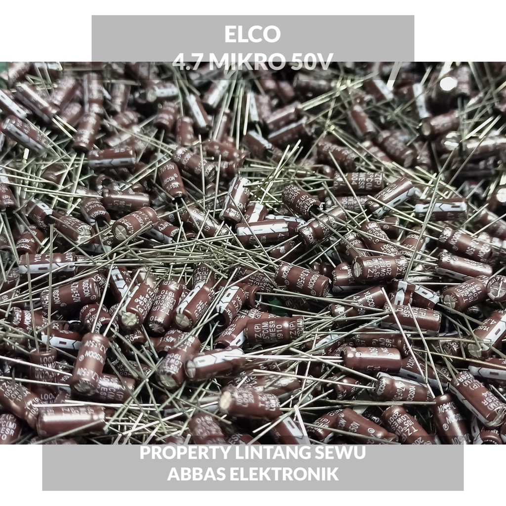 ELCO ELKO  2,2UF/50V - 4,7UF/50V - 10UF/50V - 47UF/25V - 100UF/16V