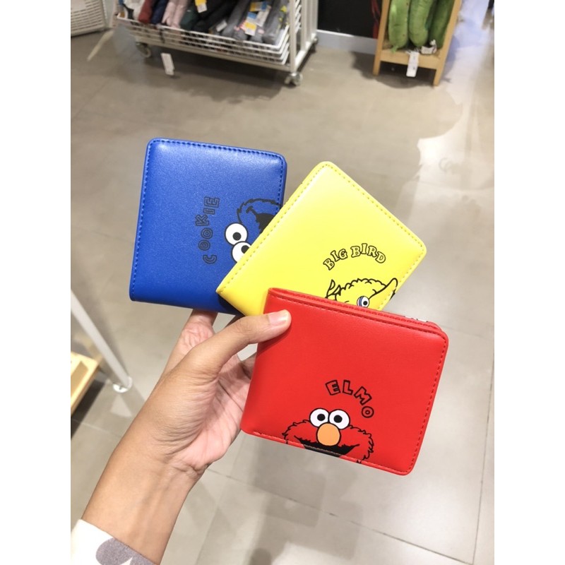 DOMPET SESAME STREET WOMEN'S WALLET MINISO ELMO BIG BIRD COOKIE MONSTER DOMPET LIPAT 2