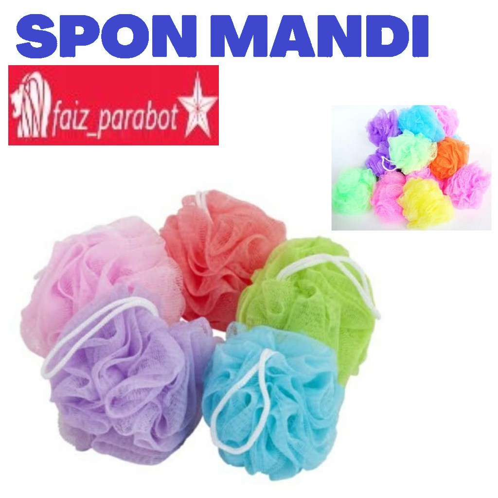 PASTI TEBAL Double Puff Spons Mandi  - Spons Mandi Bath sponge Tebal Besar Halus